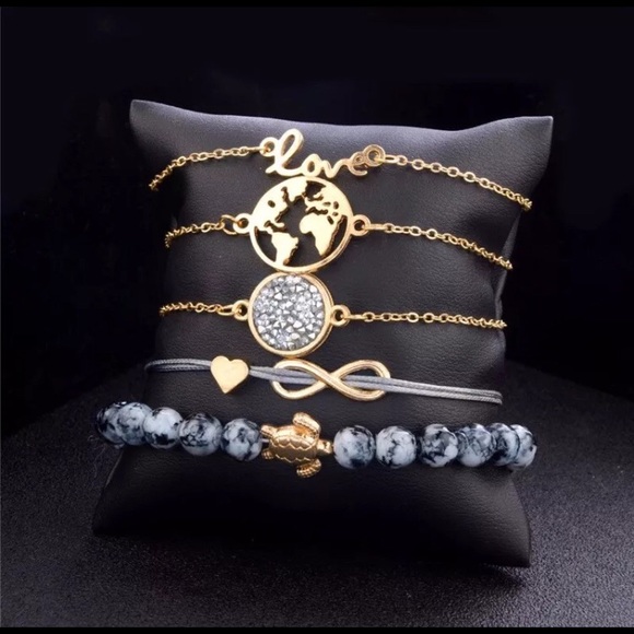 5 Piece Boho Bracelet Set - Picture 2 of 6